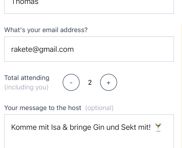 Zusagen oder Absagen